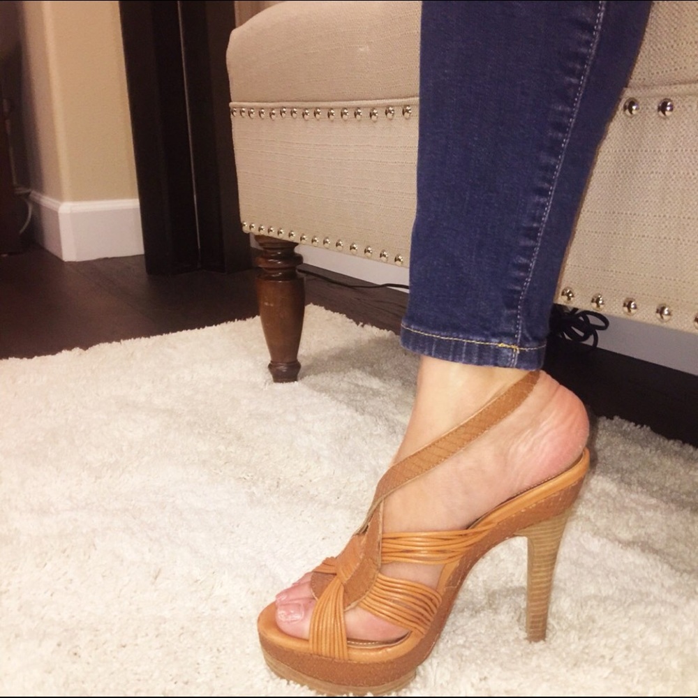 Joan & David Strappy Platform Heels